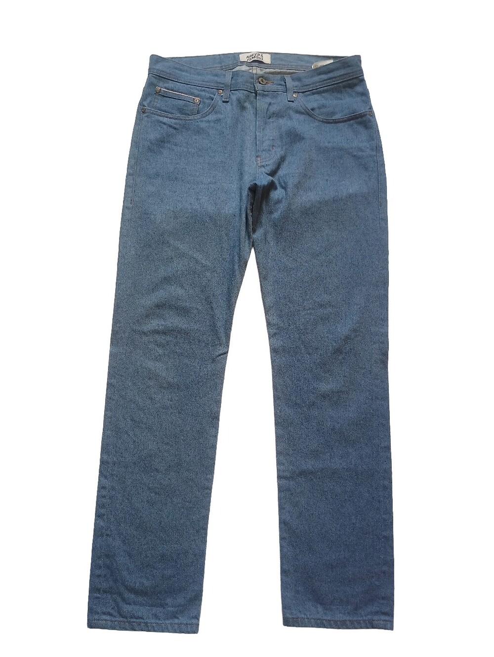 Naked & Famous Weird Guy Recycled Fiber Selvedge 100% Cotton jeans Size: 33